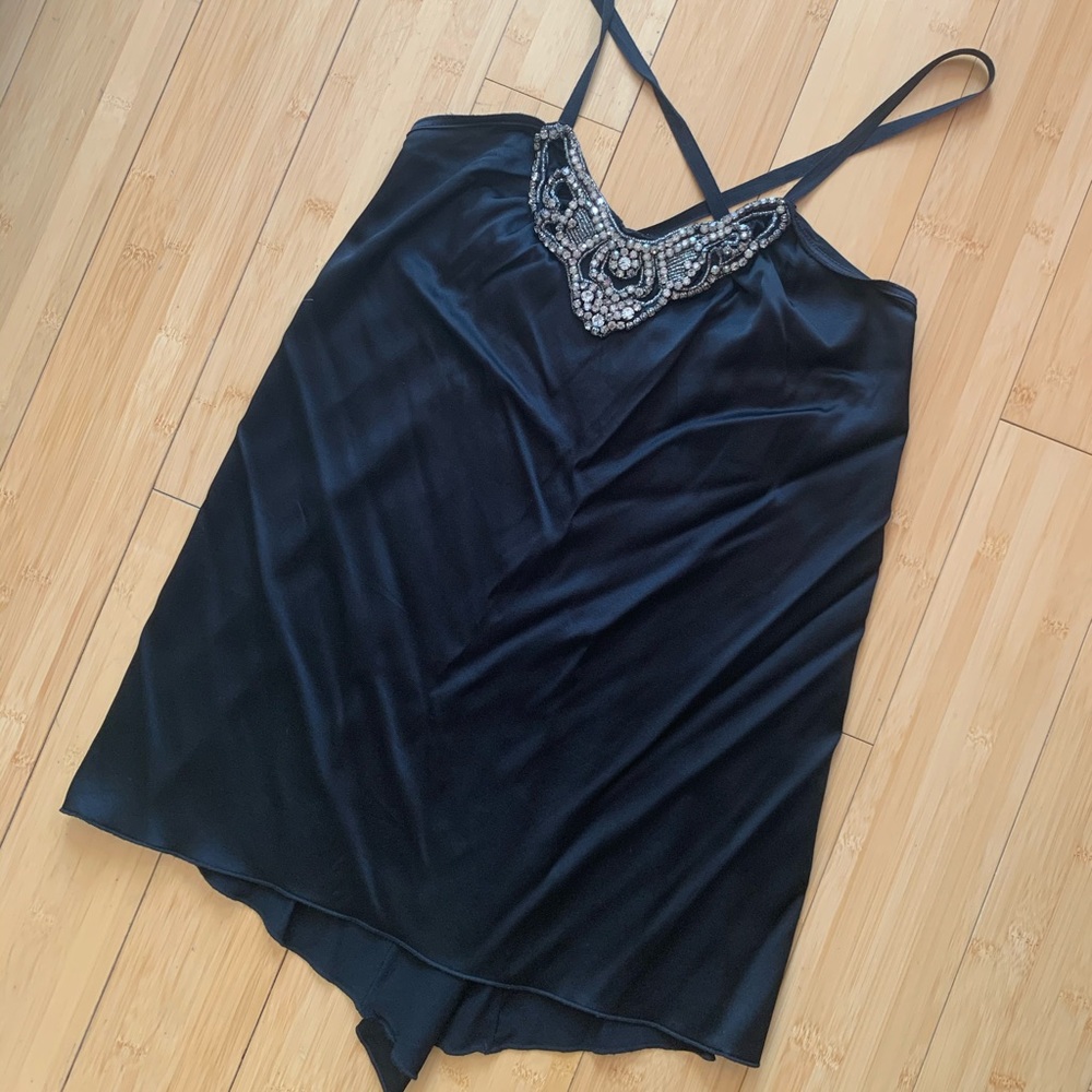 PINKO Jewel Black Silk Top